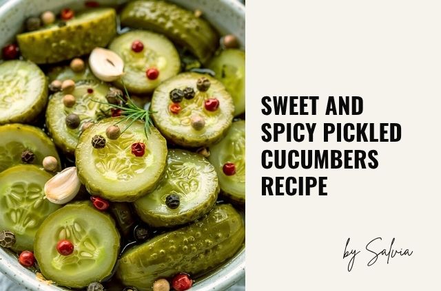24-hour Sweet and Spicy Pickled Cucumbers Recipe by Salvia