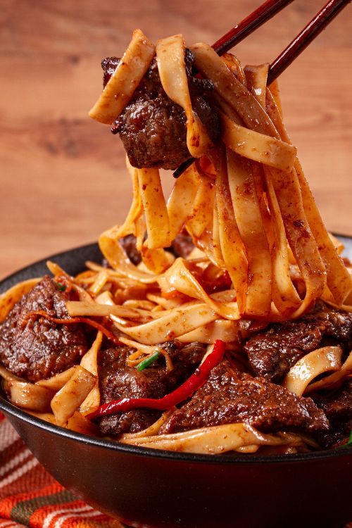 Chinese Fried Beef Noodle Recipe