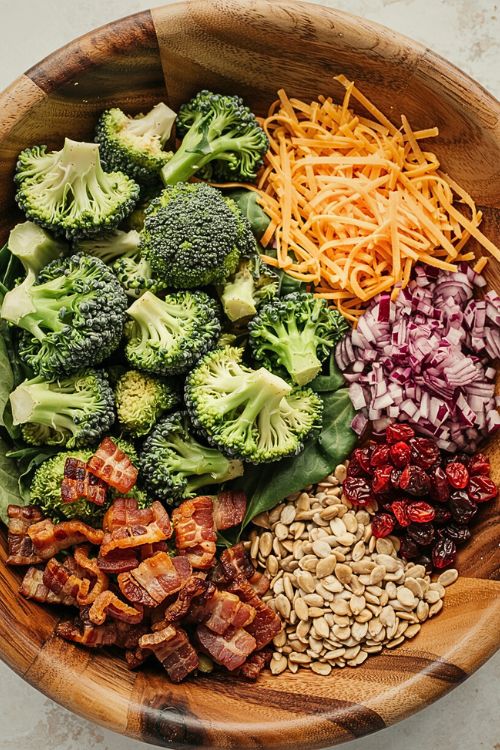 Classic Creamy Broccoli Salad Recipe with Bacon and Cranberries