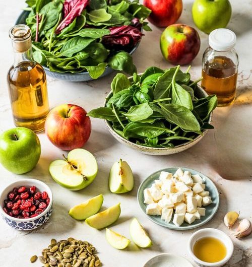 Fresh Apple Cranberry Salad with Apple Cider Vinaigrette