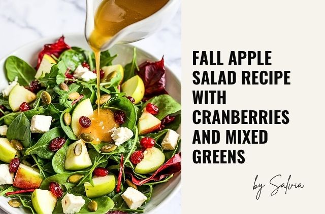 Fall Apple Salad Recipe with Cranberries and Mixed Greens