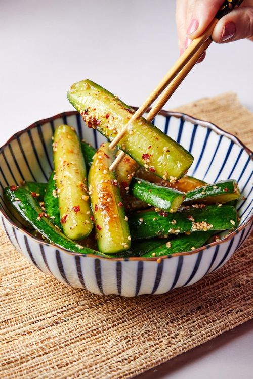 Sweet and Spicy Pickled Cucumbers
