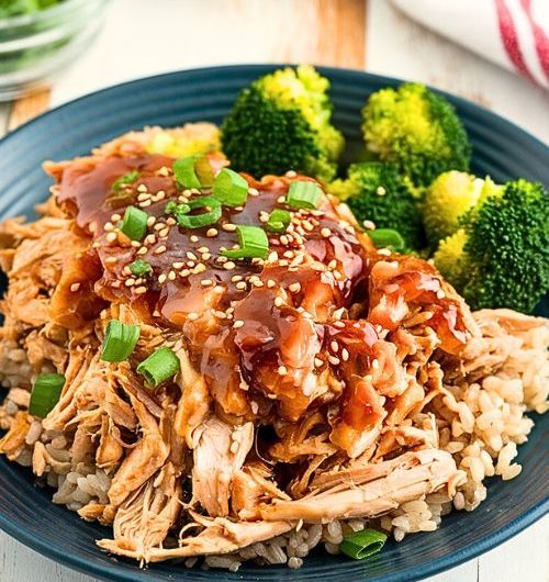 Honey Garlic Chicken with Broccoli and Brown Rice