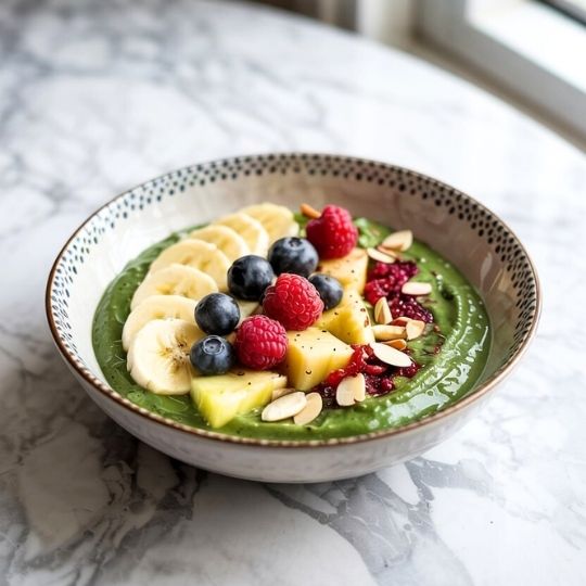 Avocado Spinach Smoothie Bowl Recipe