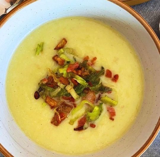 Potato Soup with Crispy Bacon