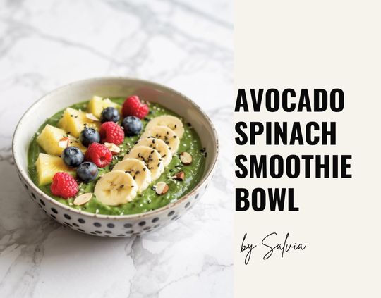 Healthy 5-Minute Breakfast: Avocado Spinach Smoothie Bowl