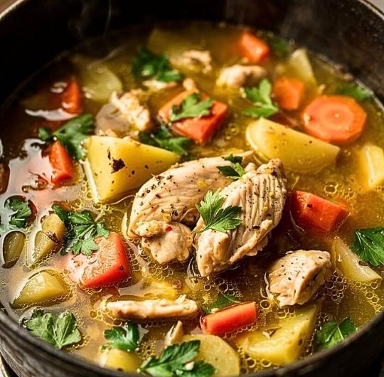 Roast Chicken and Vegetable Soup