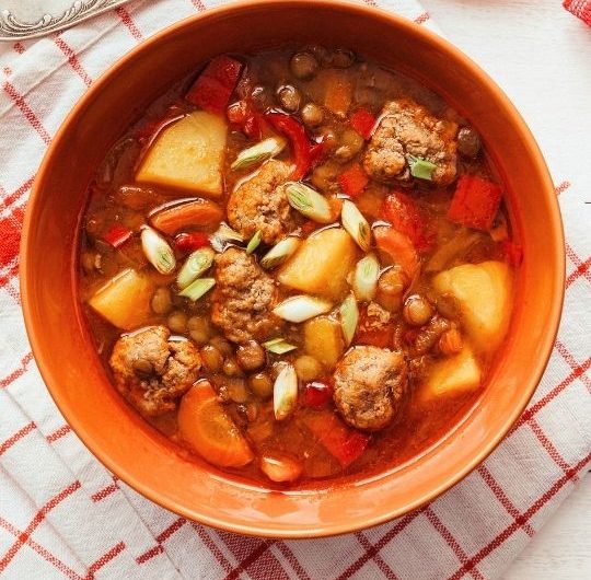Lentil and Meatball Soup