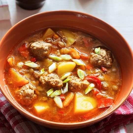 Lentil and Meatball Soup
