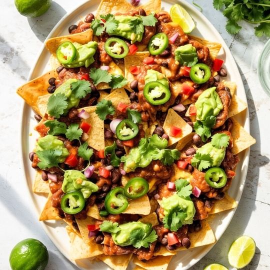Loaded Vegetarian Nachos Recipe