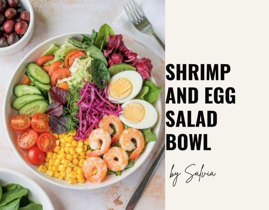 Low-Carb Shrimp and Egg Salad Bowl for a Light Dinner