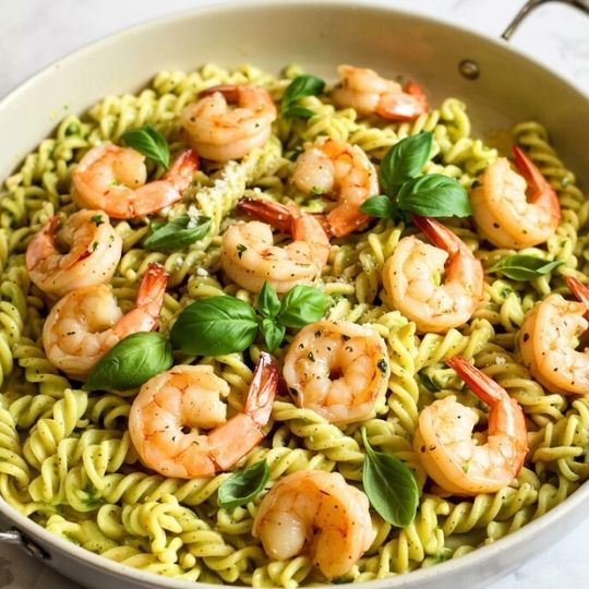 Pistachio Pesto Pasta with Shrimp Recipe
