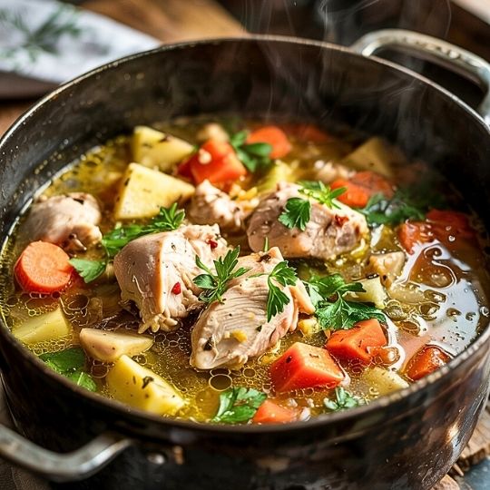 Roast Chicken and Vegetable Soup