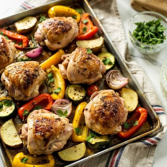 Roasted Chicken and Bell Peppers