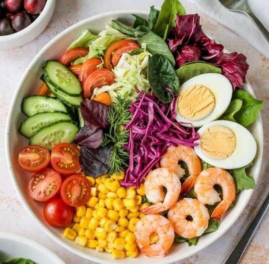 Shrimp and Egg Salad Bowl