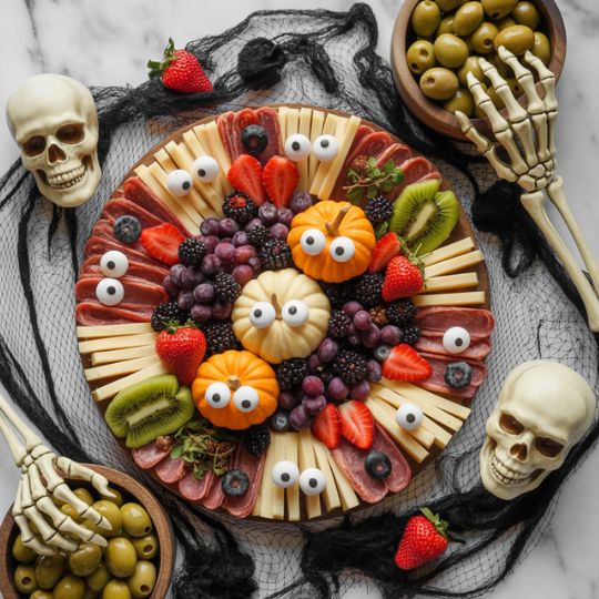 small halloween charcuterie board