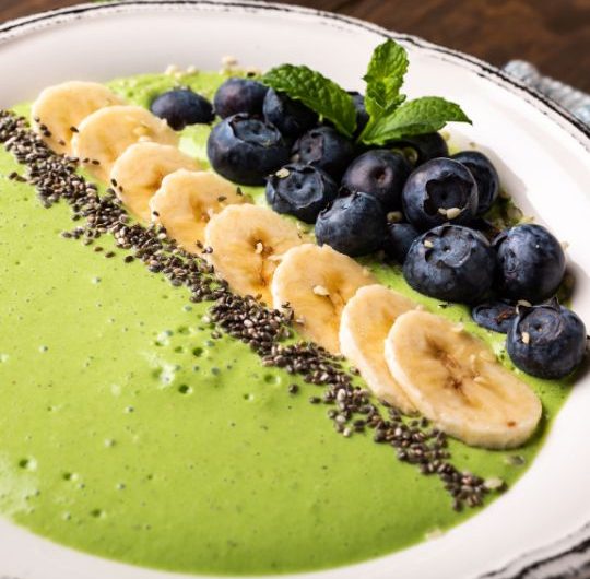 Spinach Blueberry Smoothie Bowl