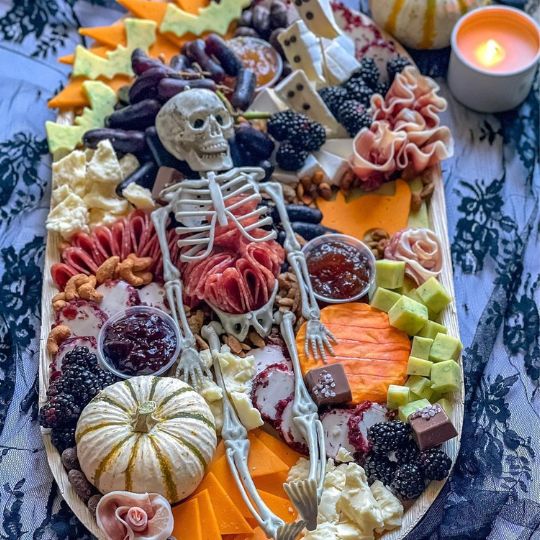 Halloween Skeleton Charcuterie Board