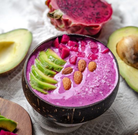 Dragon Fruit with Milk Smoothie Bowl