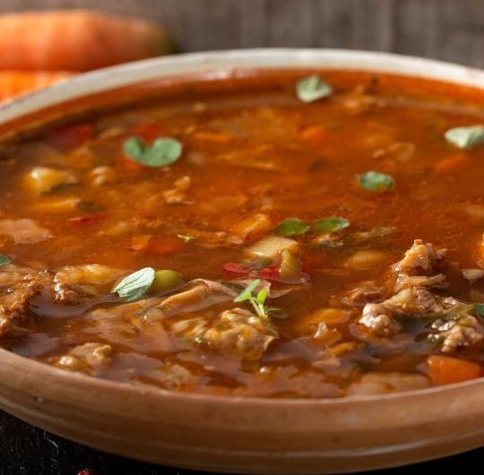 Sour Cabbage and Ground Beef Soup (Shchi Style)